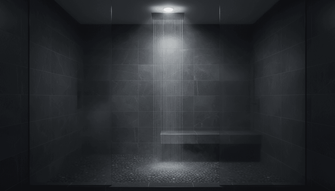 Douche à l'italienne dans une salle de bain moderne