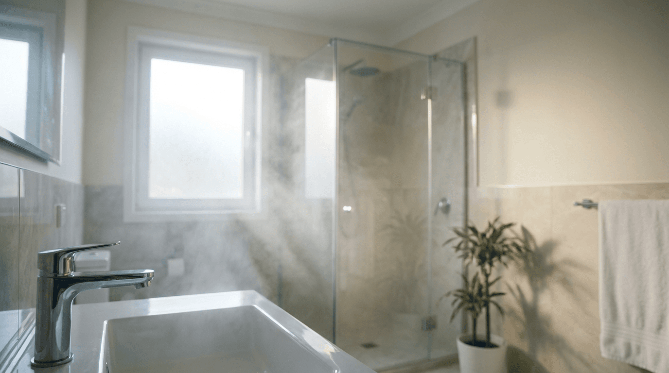 Salle de bain moderne et lumineuse dans une maison neuve à Saintes